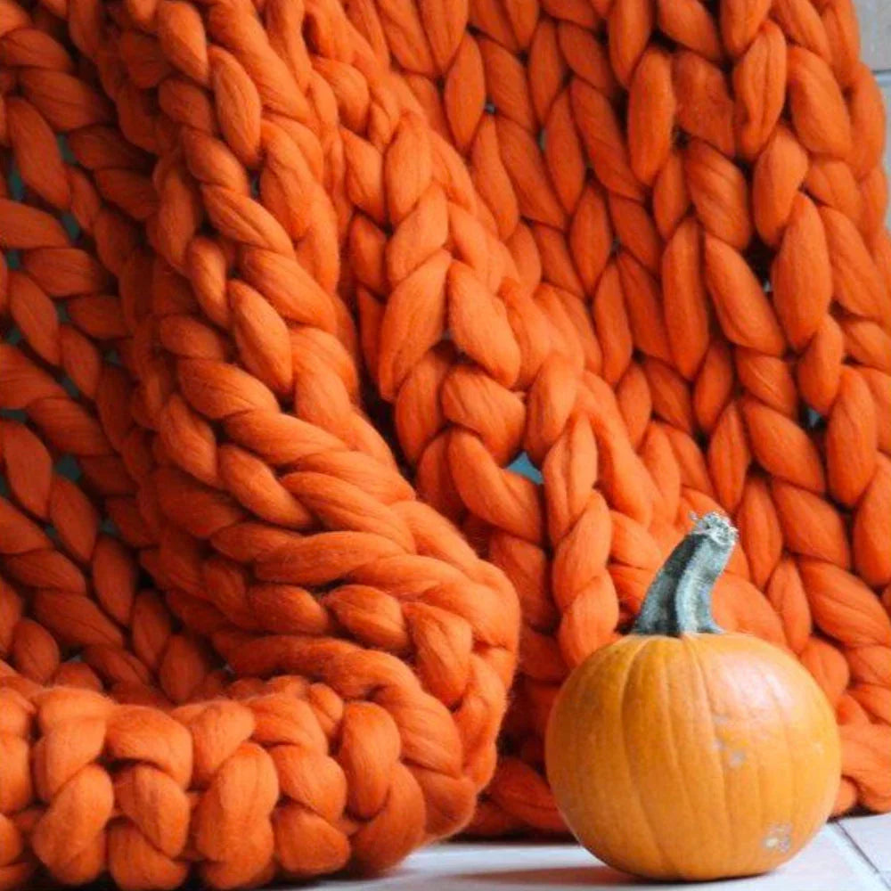 DIY Chunky XL 1000 gram uldgarn til bløde tæpper - LuxeWool