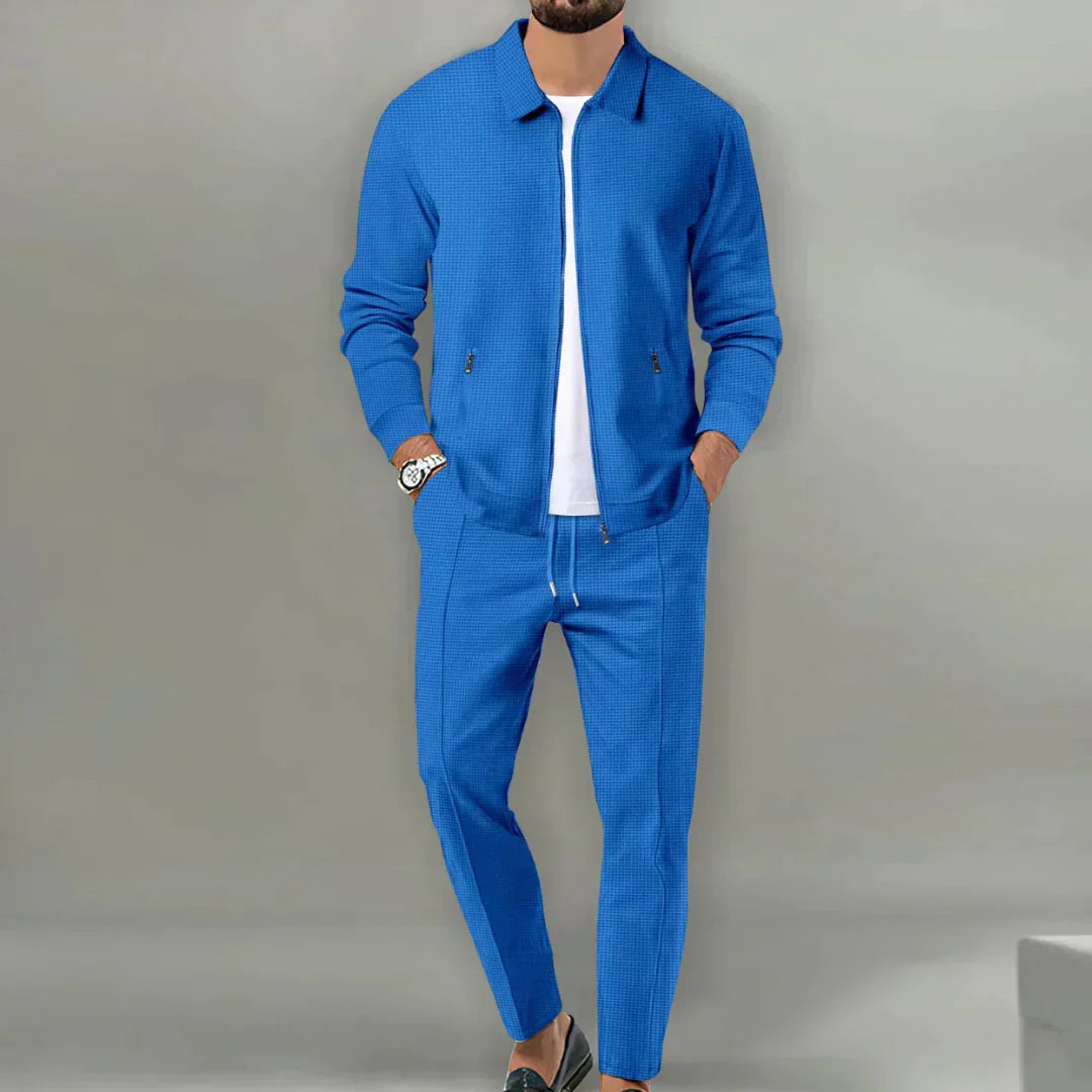 Casual todelt sæt med blazer og klassiske bukser - Leo