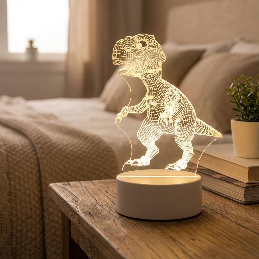 3D Illusion Night Lamp - DinoGlowz