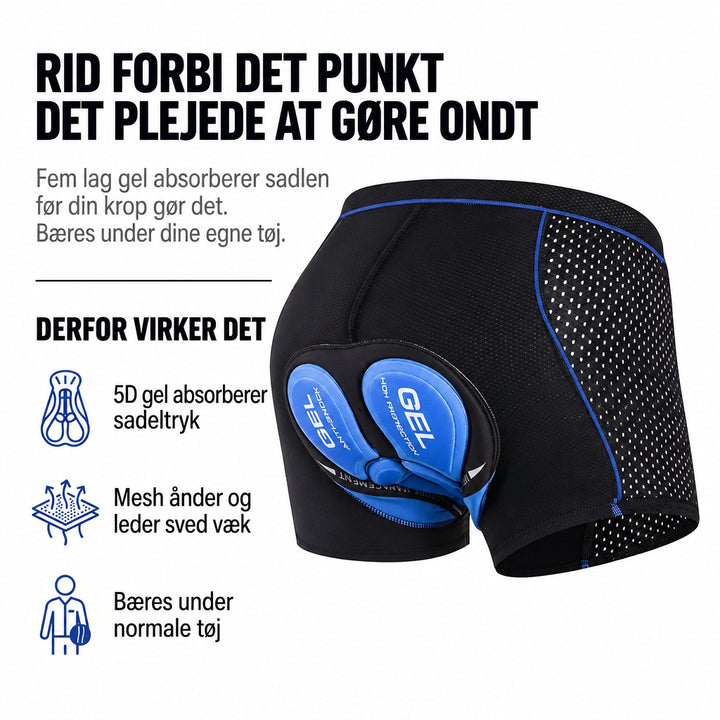 Padded Cycling Underwear – 5D Gel Cushion – Unisex 2