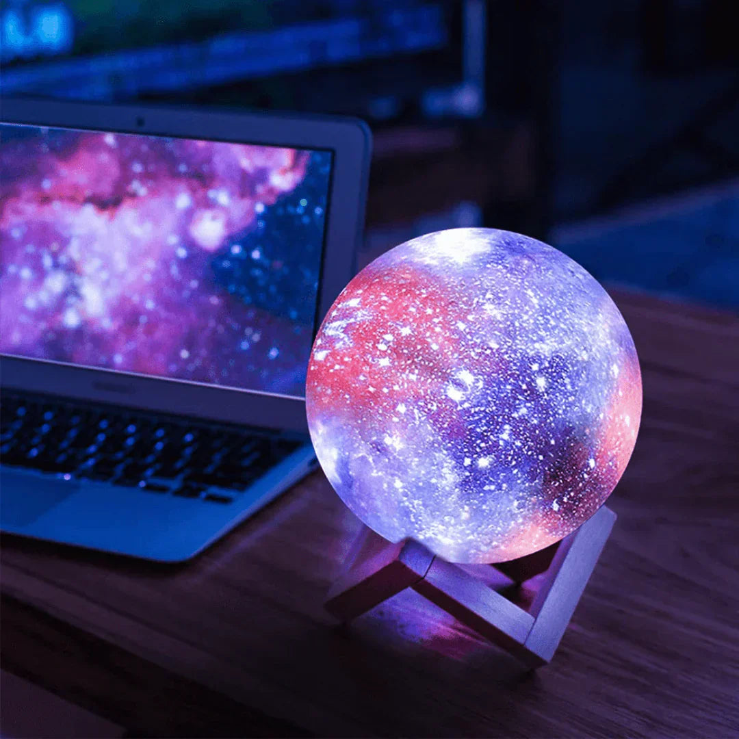 Natlampe med stjernehimmel og touchkontrol - Orion