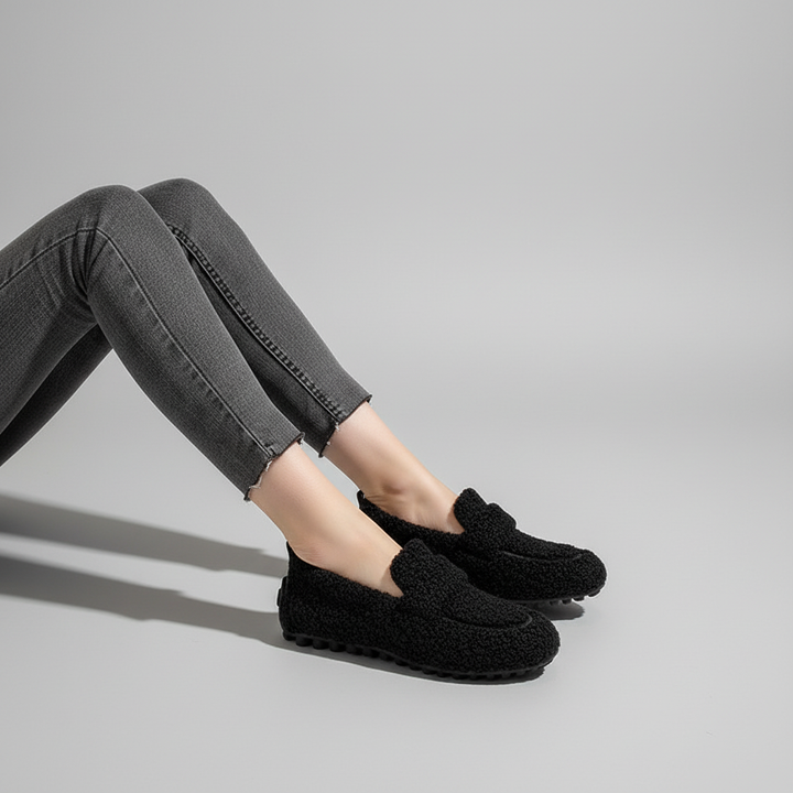 Damen Hausschuh Pantoffel Mit Fleece - FluffStep