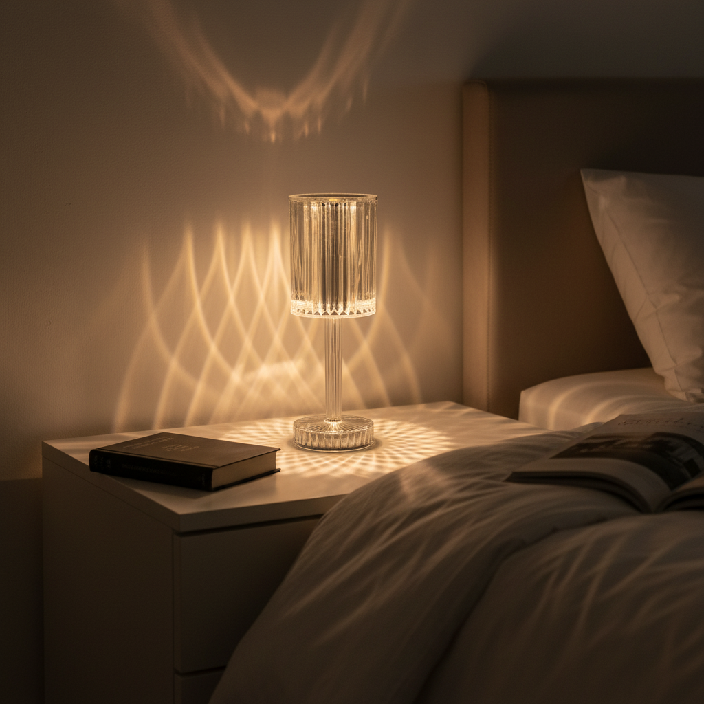 Dimmbare Kristall Tischlampe - Crystalique
