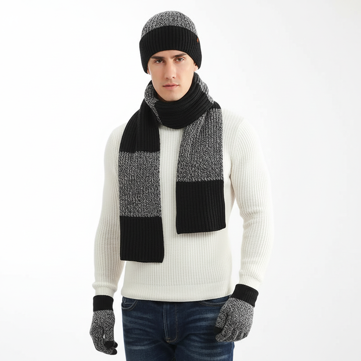 Dreiteiliges Strickset Aus Wollgarn - Frostique