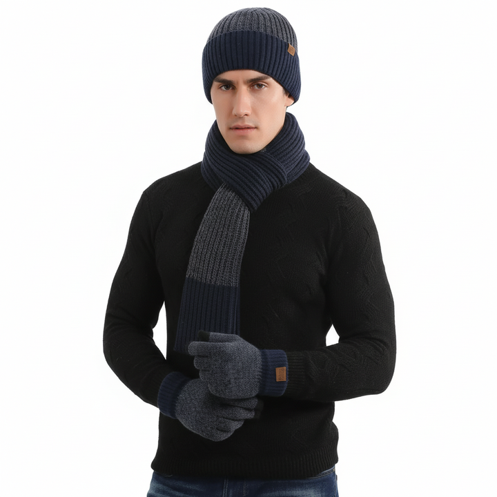 Dreiteiliges Strickset Aus Wollgarn - Frostique