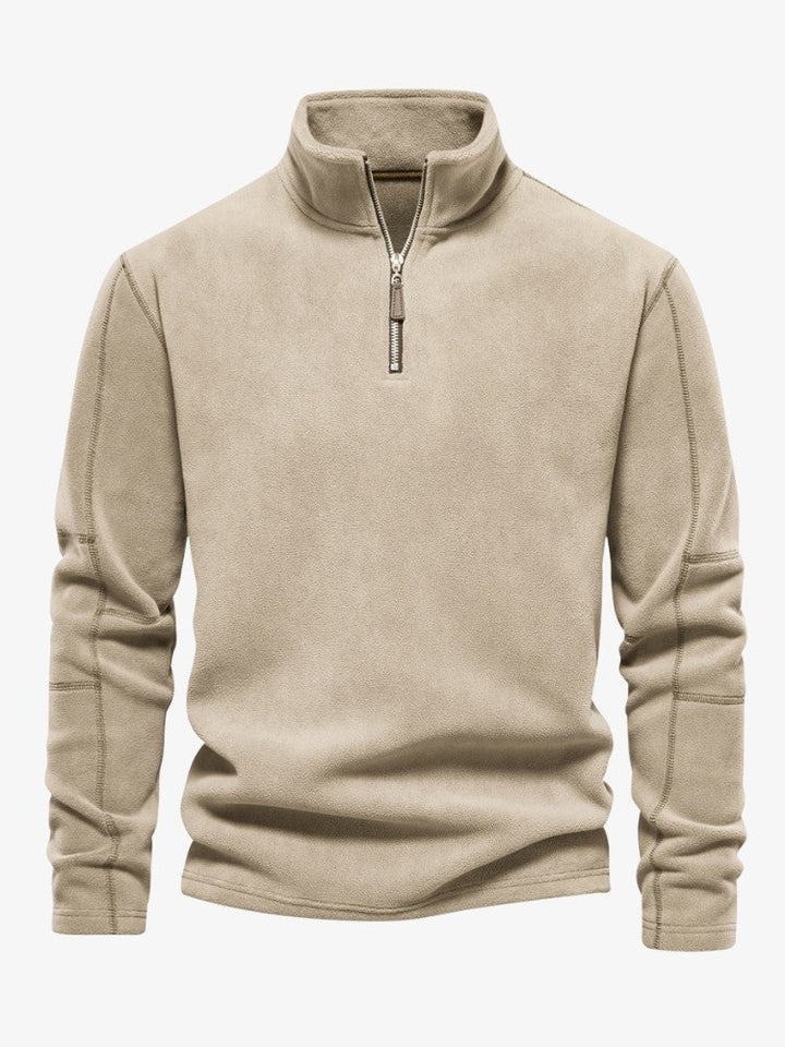 Extra Warm Men's Pullover With Quarter Zip - Abraham