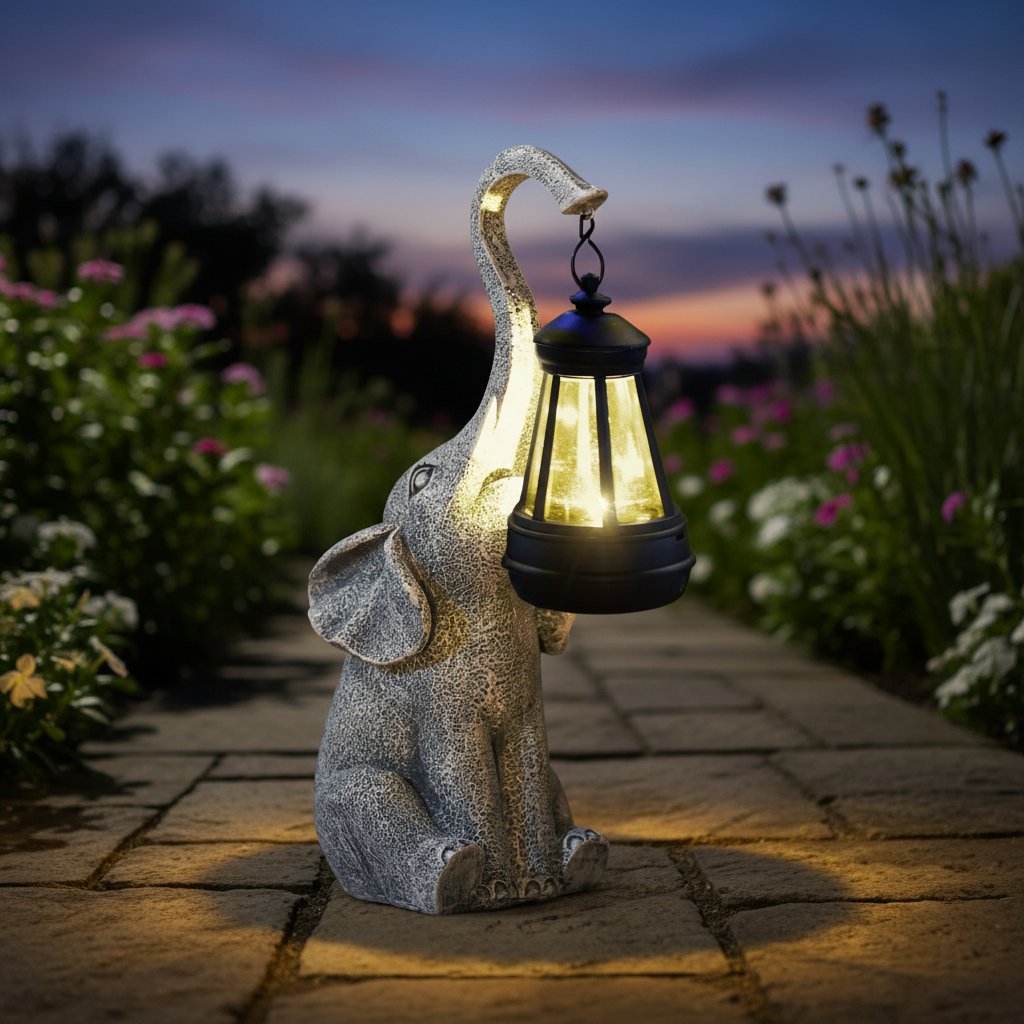 Freistehende Außenlampe Im Tierdesign - Glowphant