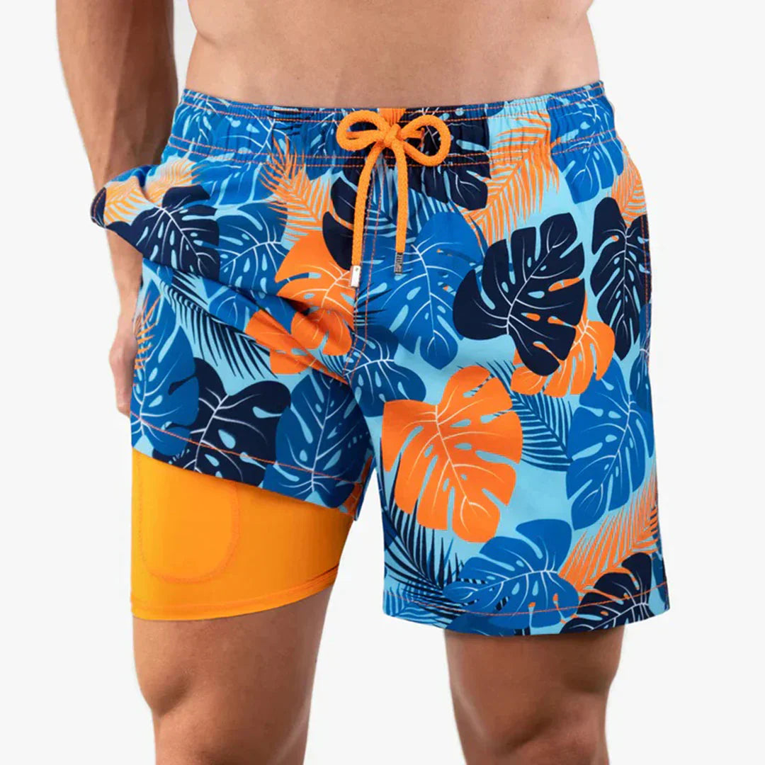 Hurtigtørrende herre-badeshorts med moderne pasform – Dario