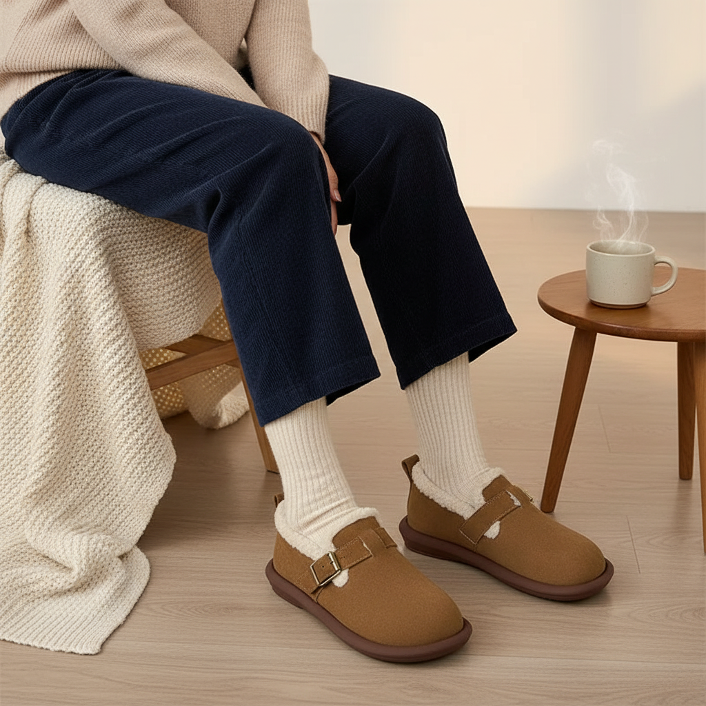 Gefütterter Innenschuh Aus Wildleder - PlushSlip