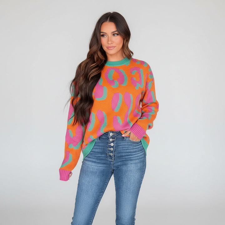 Gemusterte Strickpullover - Margarete