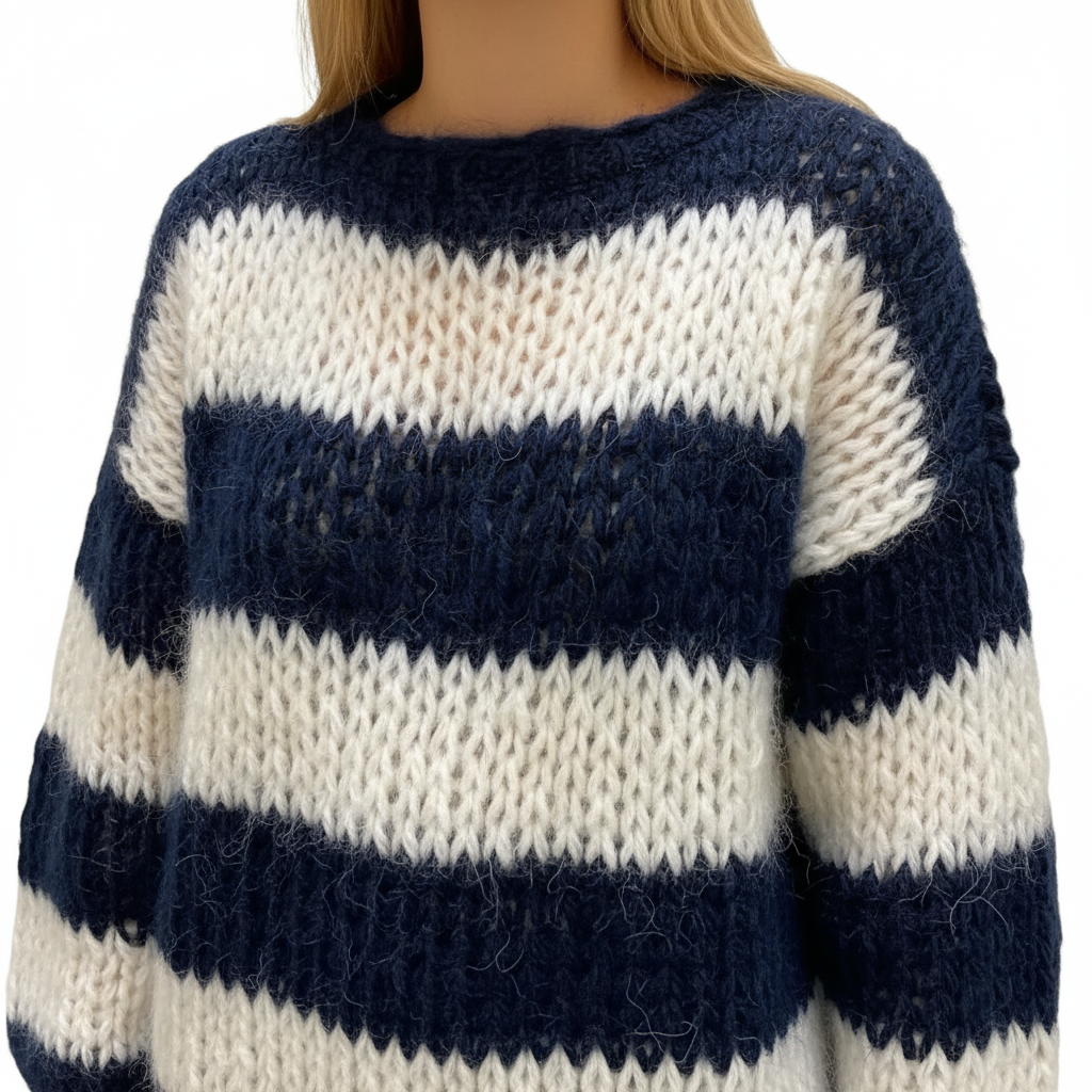 Gemusterter Oversize-Pullover -  Lara