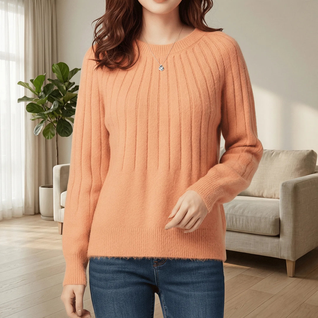 Gerippter Langarm-Pullover - Mayra