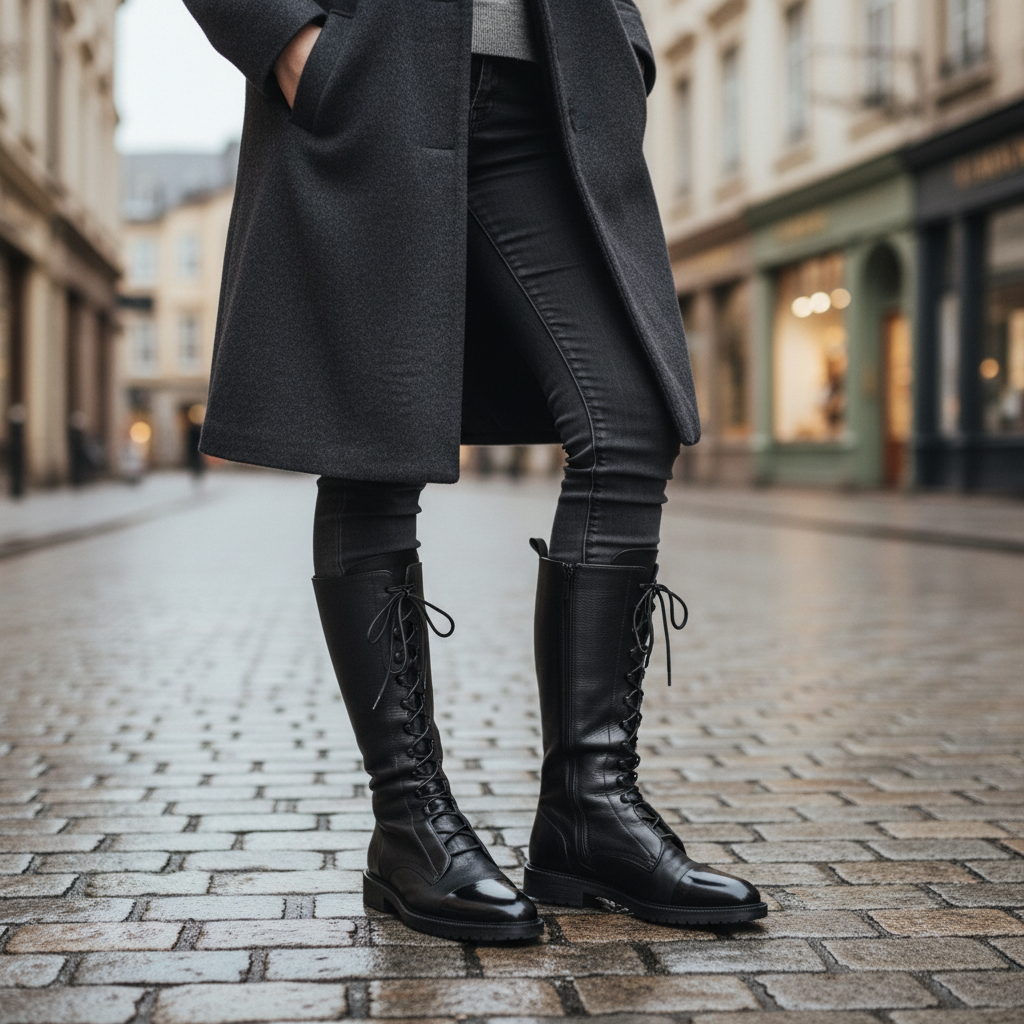 Hohe Stiefel Mit Schnürung - Christine