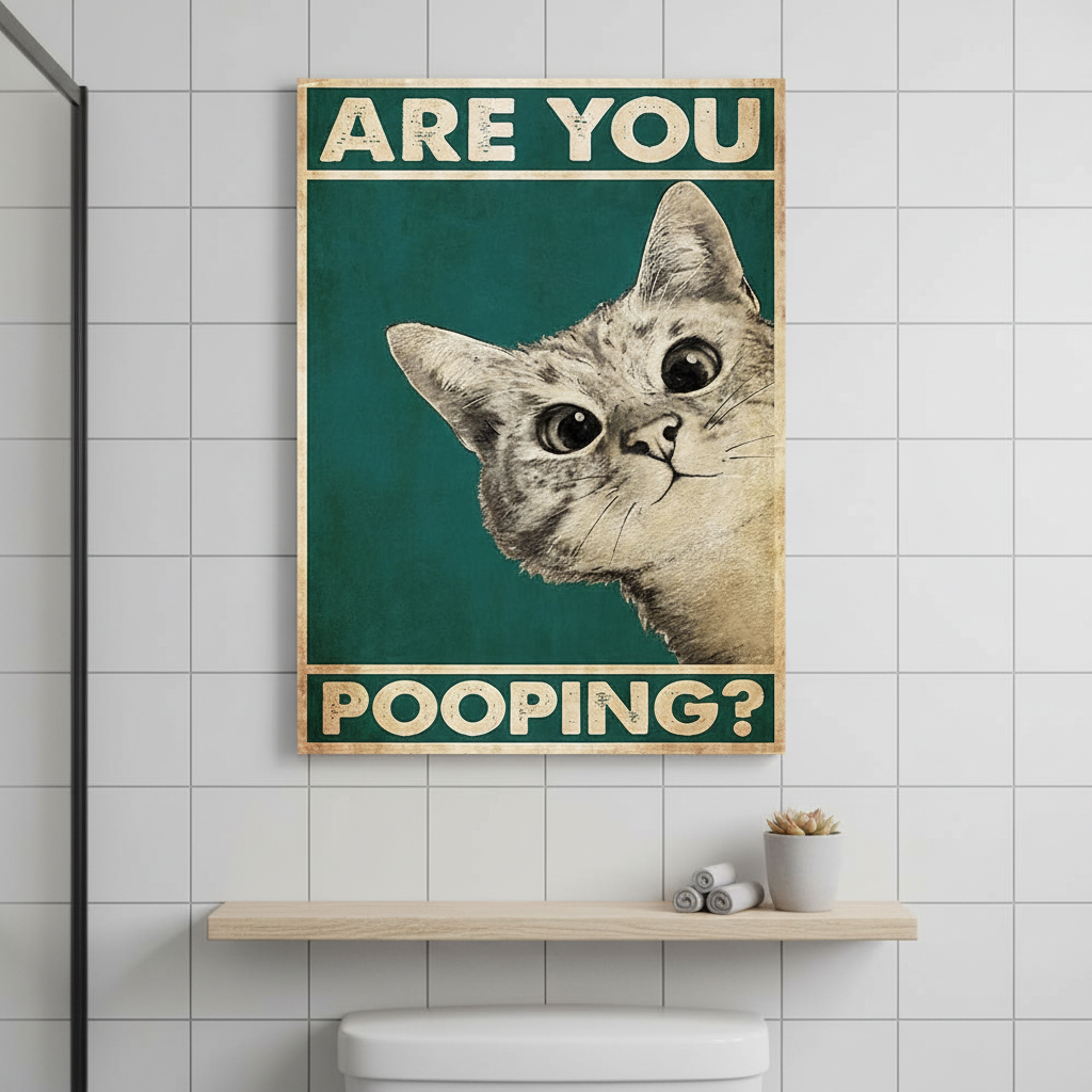 Humorvolles Badezimmerbild - ToiletTeaser