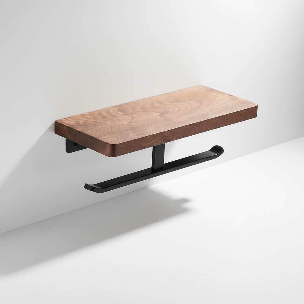 Industrieller Metallpapierhalter - WoodlyKeep