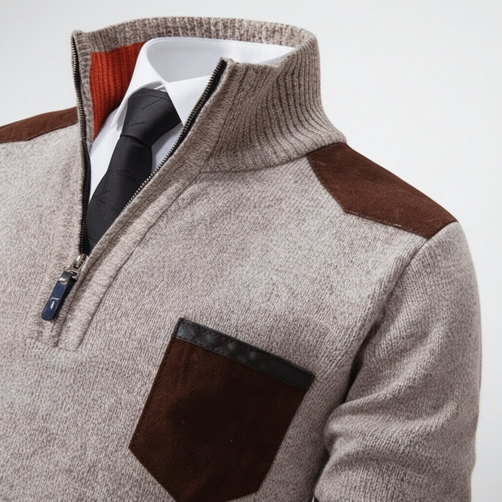Kaschmirpullover Mit Reißverschluss -  Emil