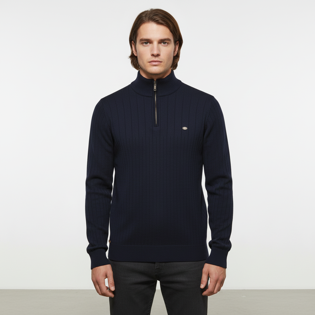 Klassischer Pullover Mit Reißverschluss - Finn