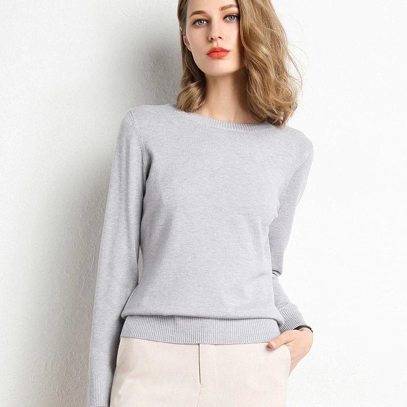 Langarm-Pullover Mit Rundhalsausschnitt - Katrin