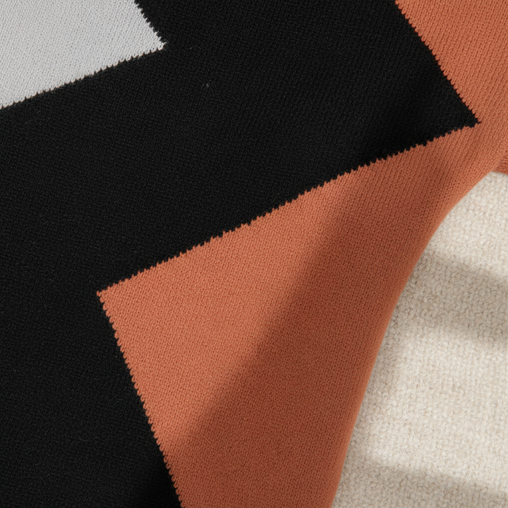 Patchwork Design Damen Pullover - Miriam