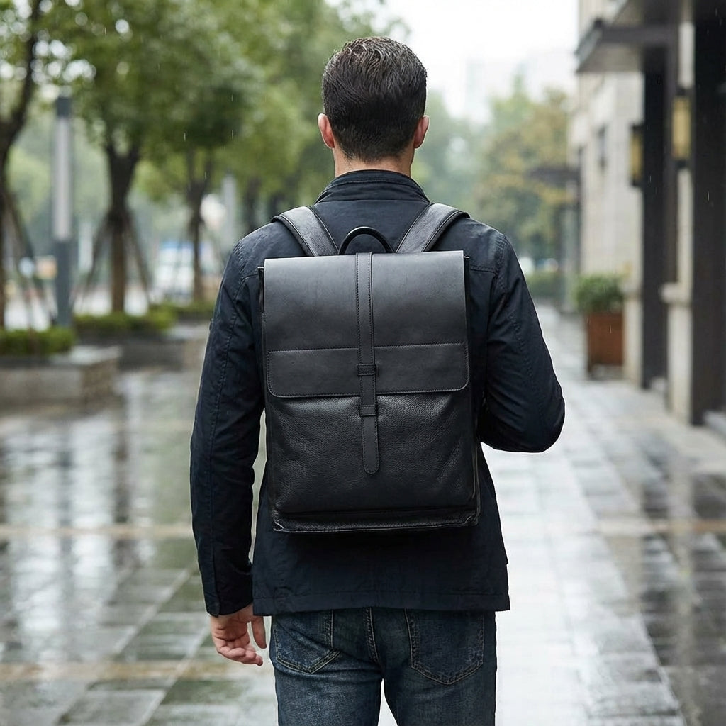 Leren Laptoprugzak Professioneel - PeakPack