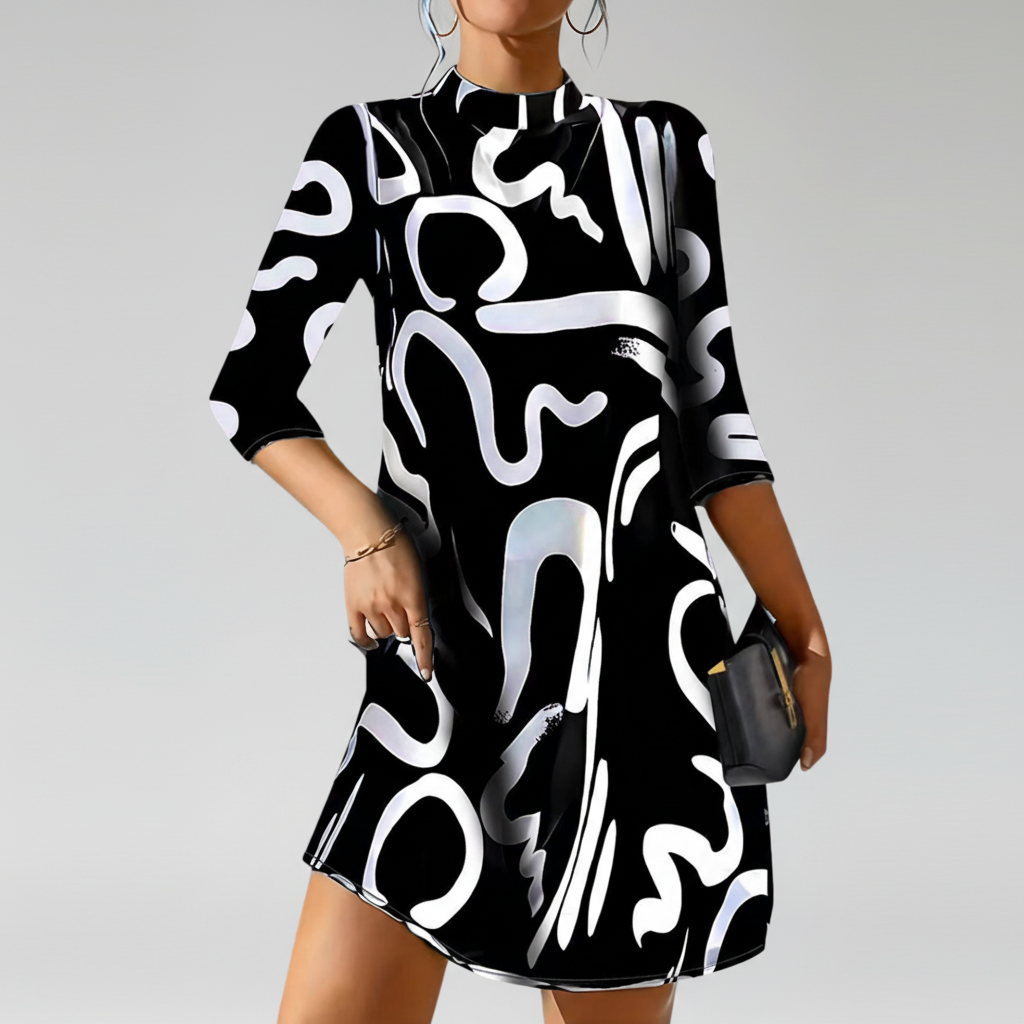 Mini Kleid Mit Langen Ärmeln -  Nina