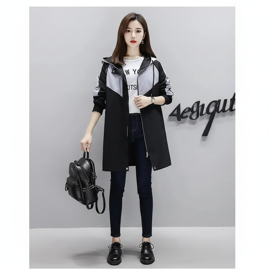 Mittel Langer Trenchcoat - Elisa