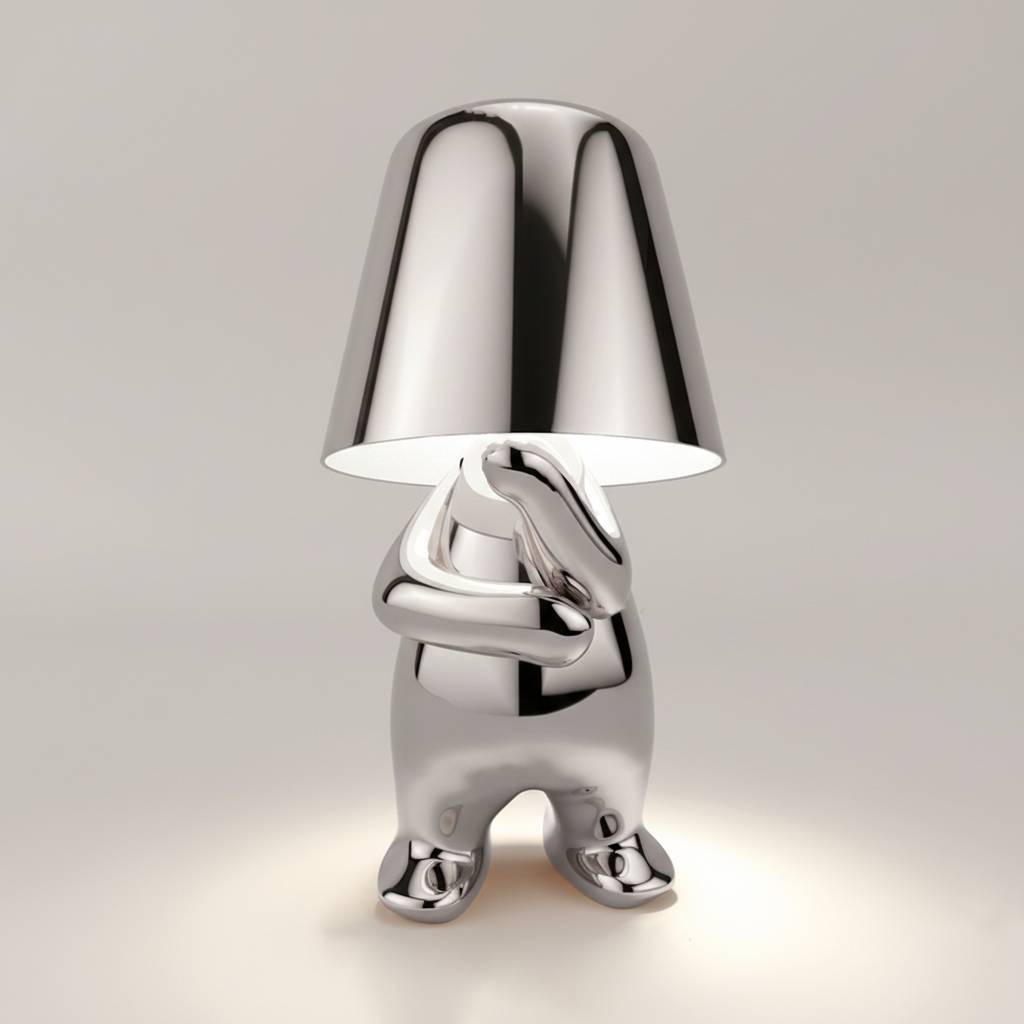 Moderne Tischlampe Metallfinish - AuraBuddy