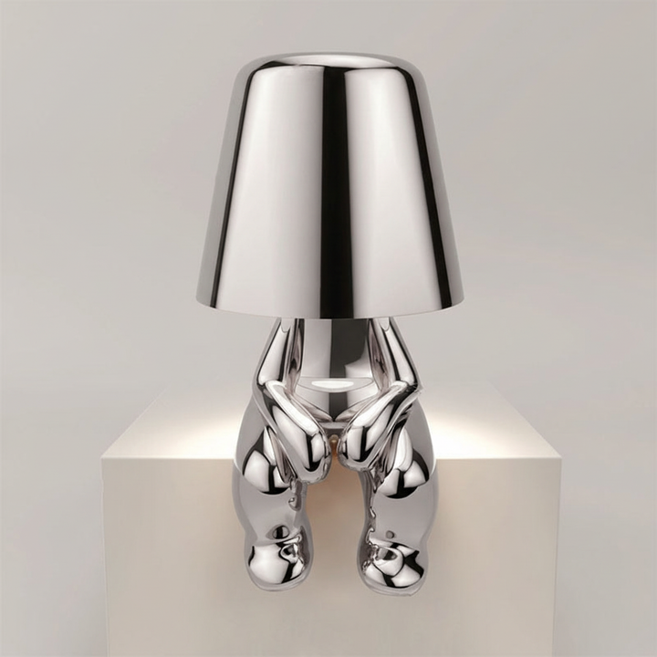 Moderne Tischlampe Metallfinish - AuraBuddy