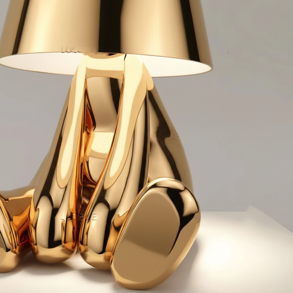 Moderne Tischlampe Metallfinish - AuraBuddy