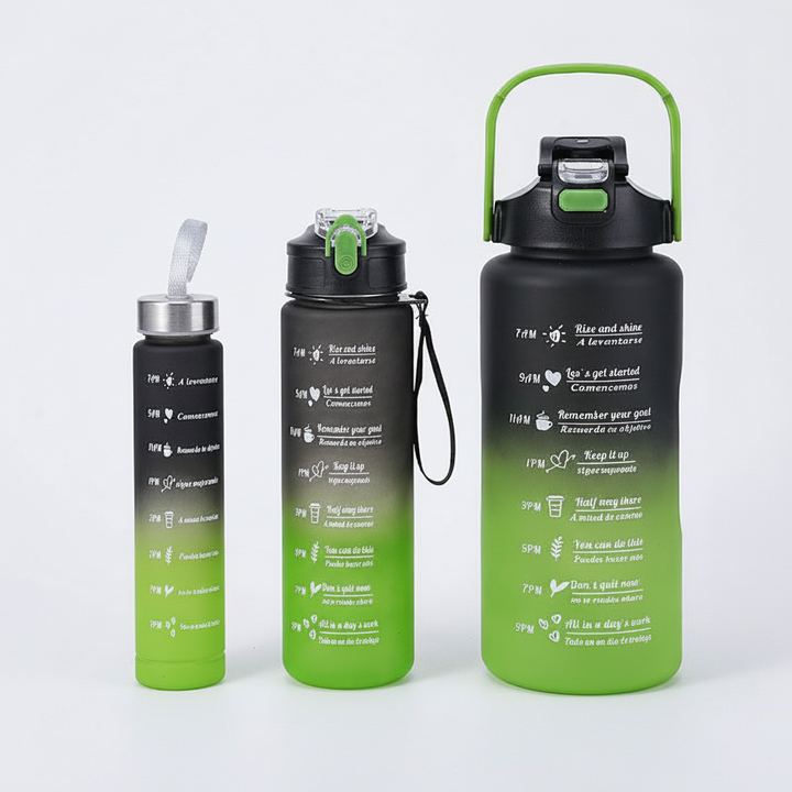 Motivationsflasche Mit Zeitmarkierung - AquaPulse