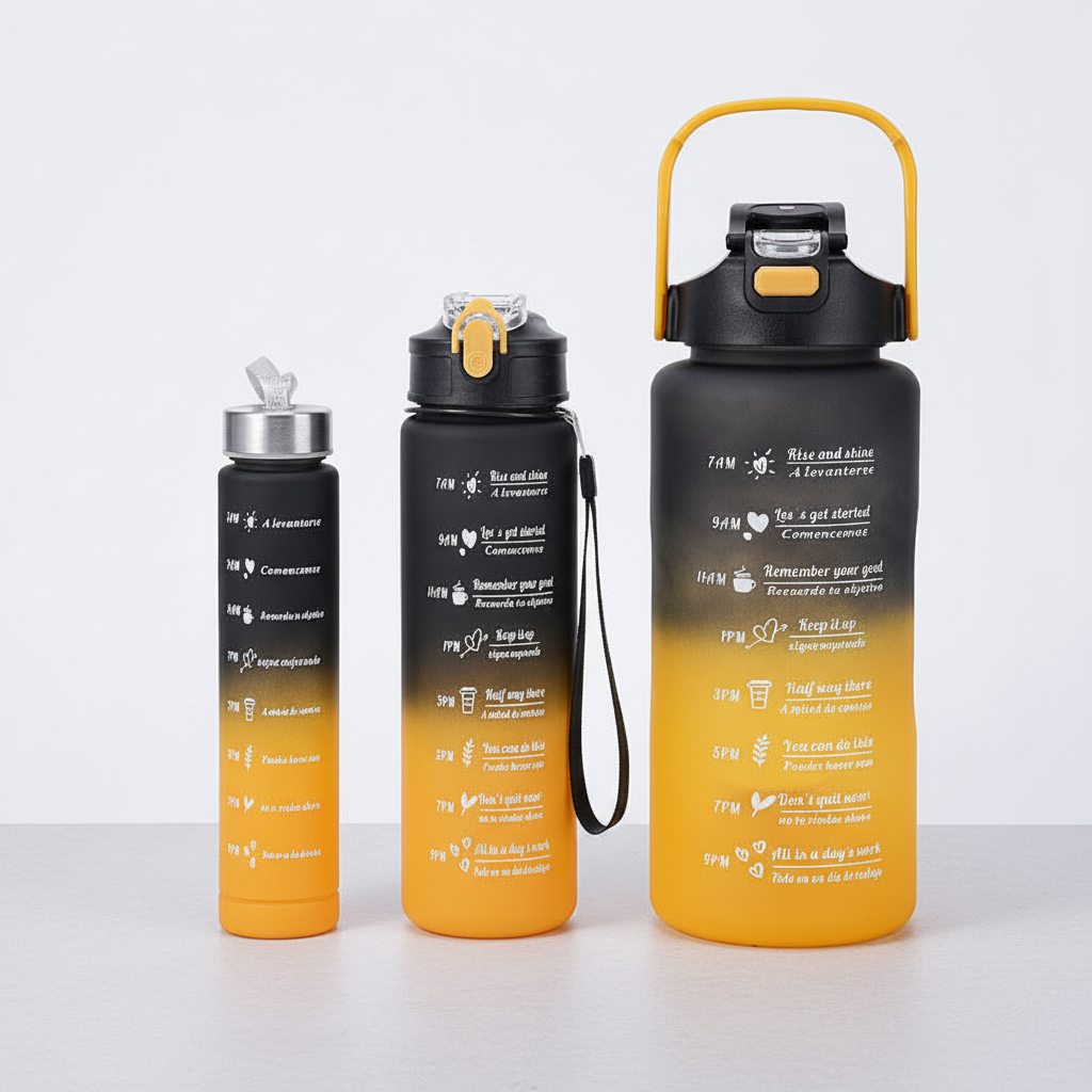 Motivationsflasche Mit Zeitmarkierung - AquaPulse