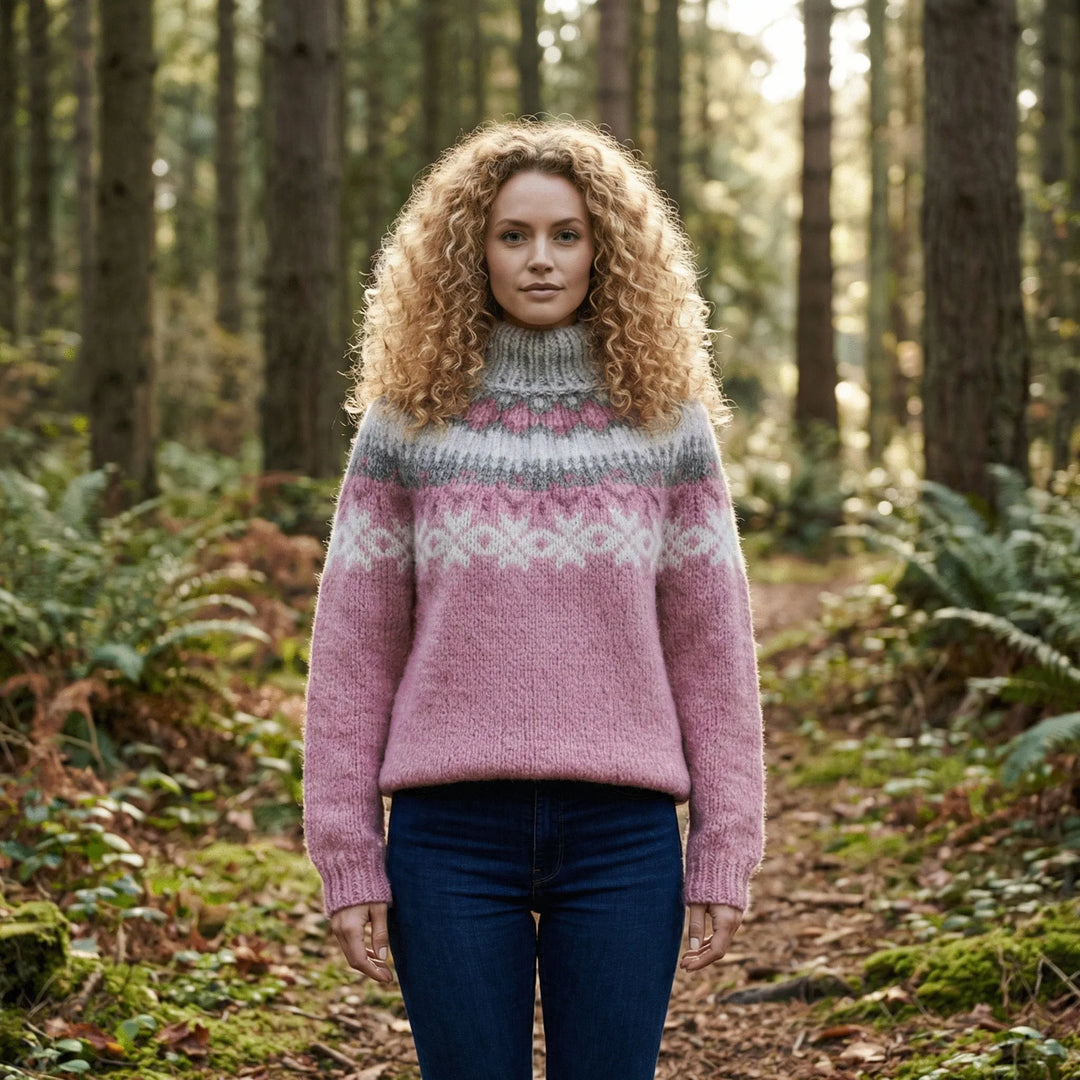 Nordisch Inspirierter Winterstrickpullover - Paula