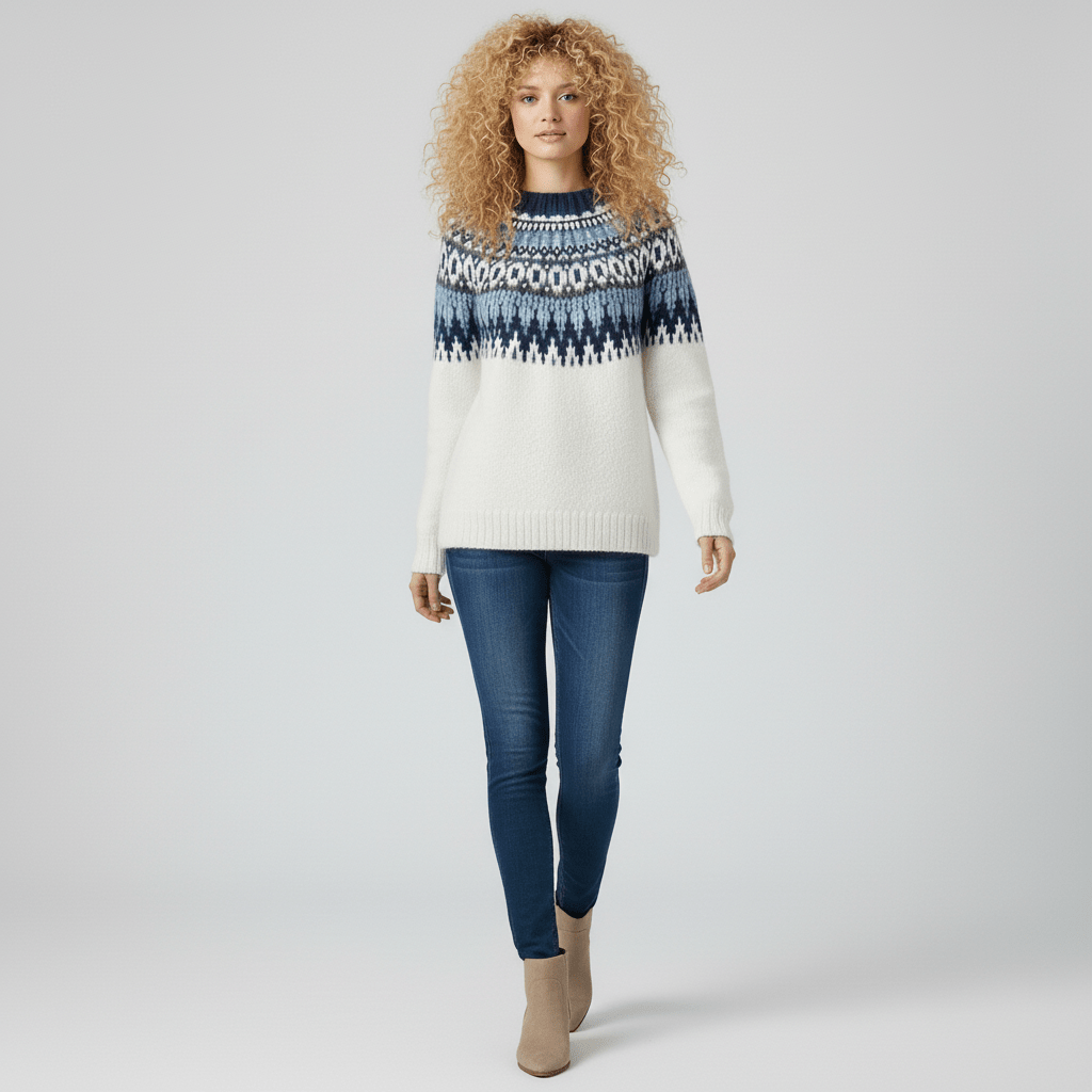 Nordisch Inspirierter Winterstrickpullover - Paula