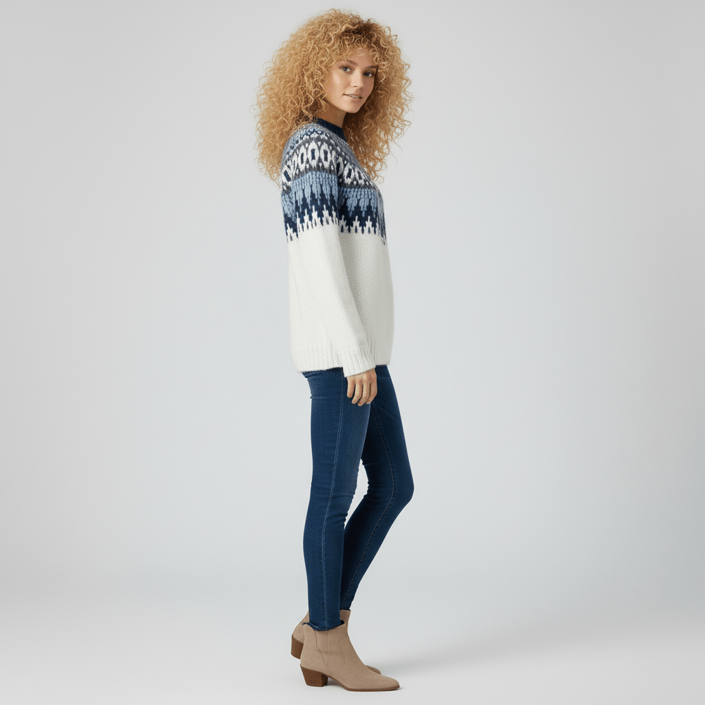 Nordisch Inspirierter Winterstrickpullover - Paula