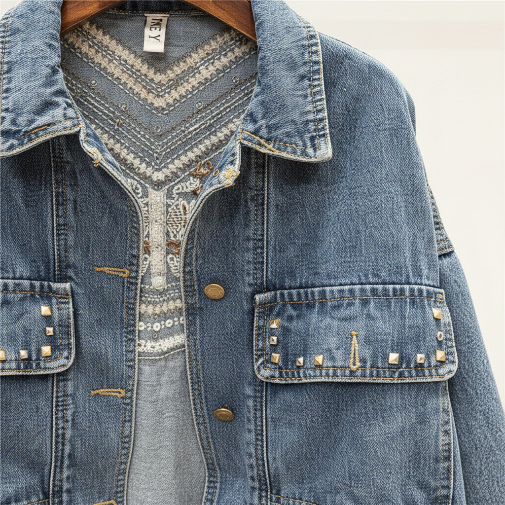 Oversized Denimjacke -  Theresa