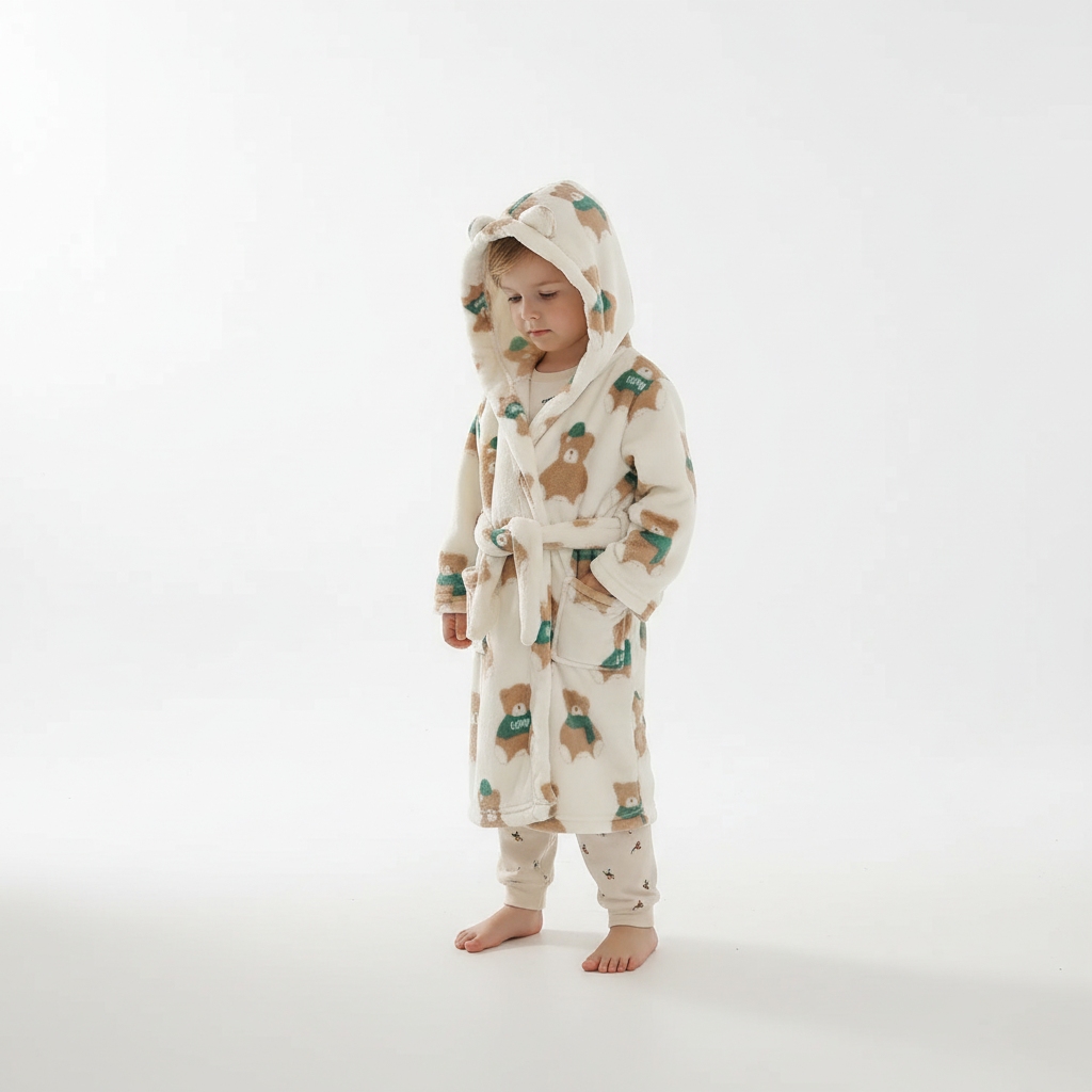 Plüschiger Kindermorgenmantel - CozyWrap
