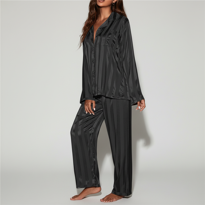 Satin-Pyjama-Anzug - Carla