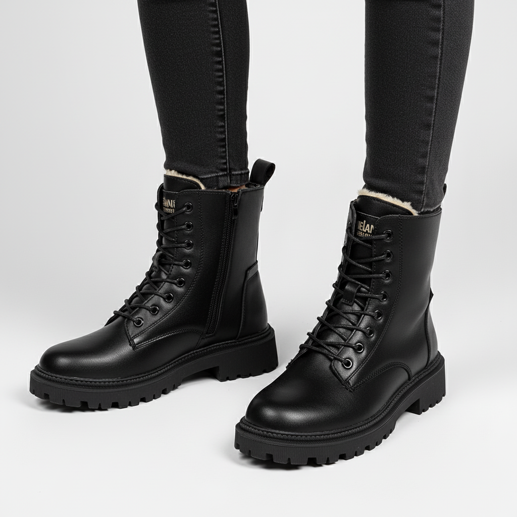 Schwarze Winterstiefel - Sarah