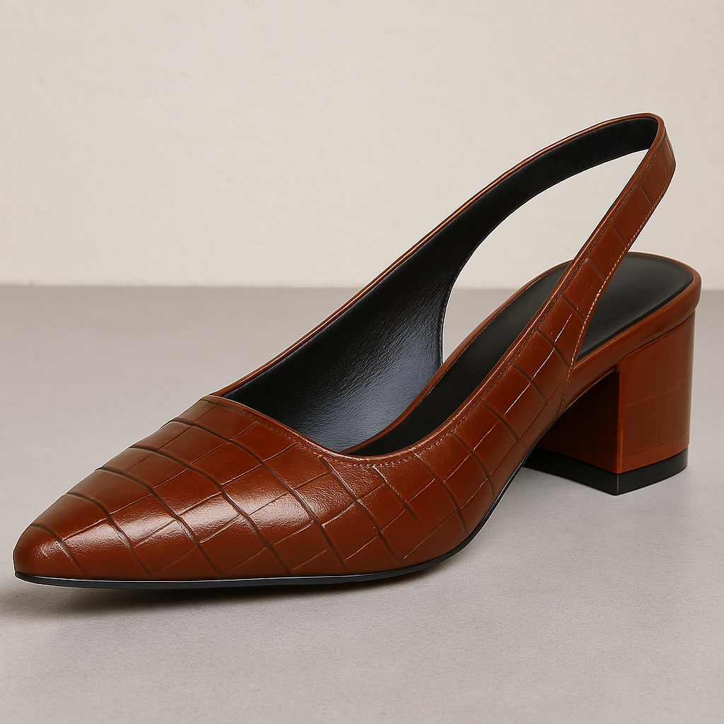 Slingback Pumps Mit Blockabsatz -  Annika