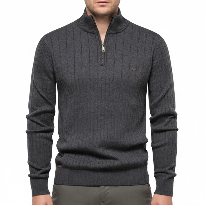 Strickpullover Mit Reißverschluss - CollarSweater
