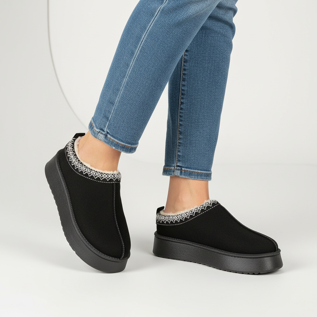 Suede Lederoptik Mit Fütterung - WarmLoafer
