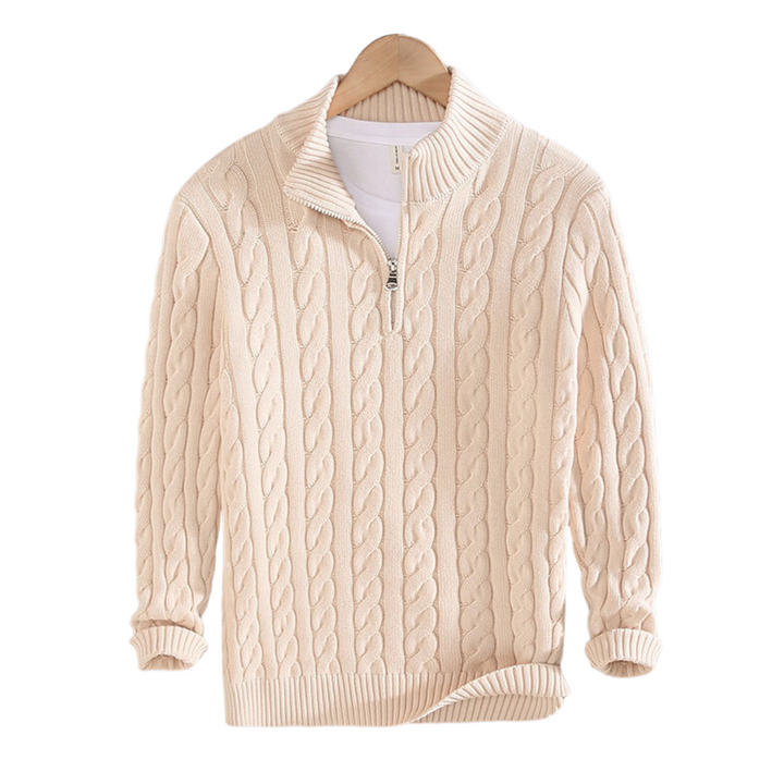 Komfortabel herresweater med halv lynlås - Vincent