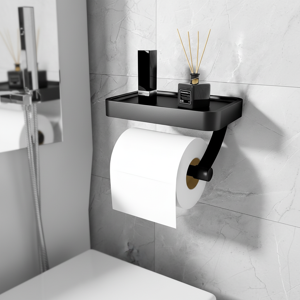 Wandmontierter Toilettenpapierhalter - AeroTray