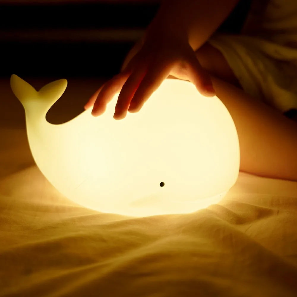 Weiche Silikon Nachtlampe - GlowWhale