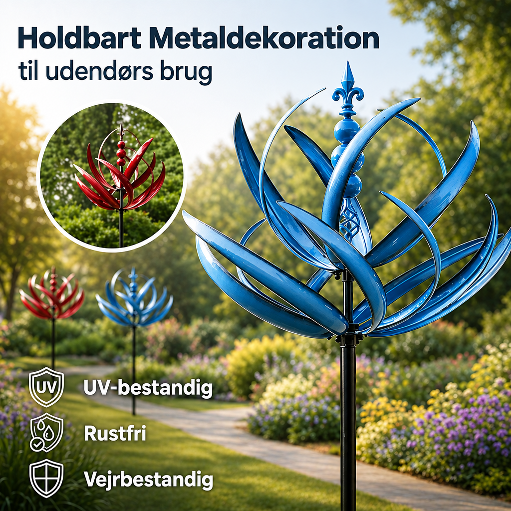 Weathervane Metal Lotus Wind Spinner - Rust-Resistant Garden Decor 6