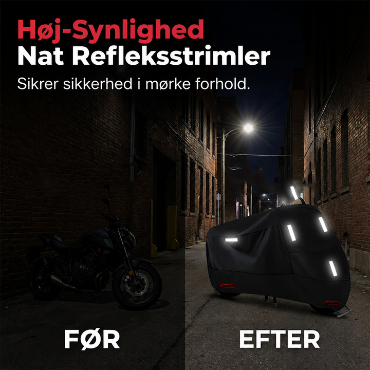 Weatherproof Motorcycle Cover | Oxford Fabric | Reflective Strips & Lock Holes 3