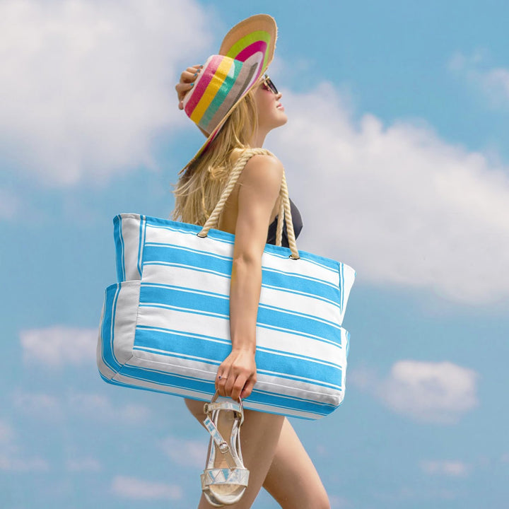 Vand- og sandtæt oversize-strandtaske – SandAway