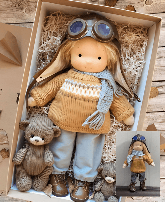 Håndlavet Waldorf krammedukke - Poppi