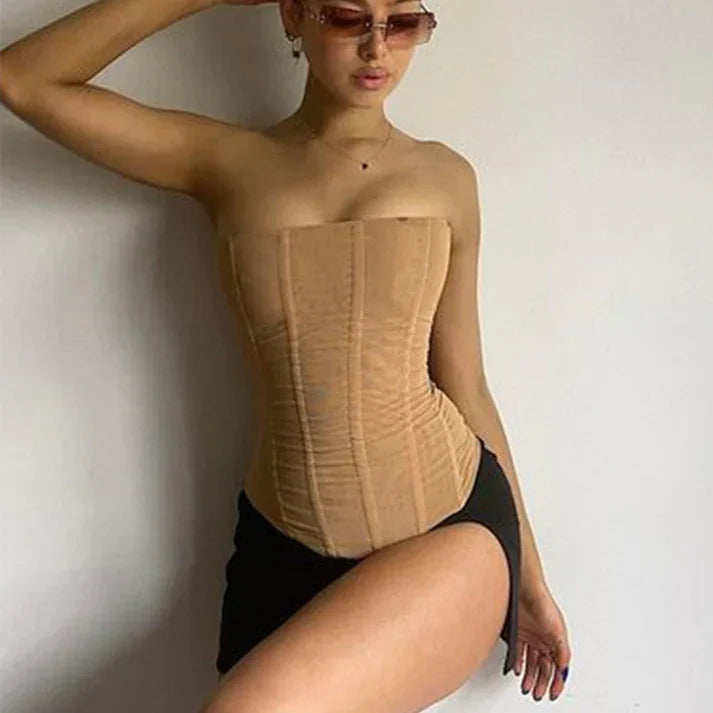 Mesh Slimming Korselet Top – Caia