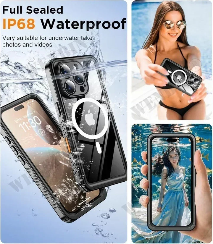 IP68 Waterproof Full-Body Diving Case with Magnetic Fit – 1+1 FREE-For iPhone 13 Pro-State of Style